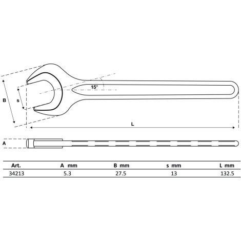 Klucz płaski | DIN 894 | 13 mm - 2