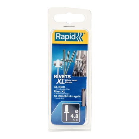 Nity Rapid XL ?4,8 x 12 mm - opakowanie 40 szt.; zawiera wiertło - 2