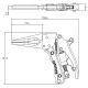 Szczypce samozaciskowe z długimi szczękami | z uchwytem pistoletowym | 170 mm - 6