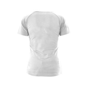 Koszulka ELLA damska V dekolt krótki rękaw - biały - 2