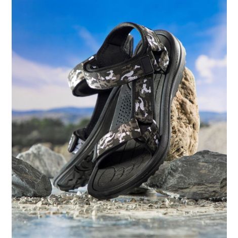 Sandały trekkingowe CAMO - szaro-czarny - 5