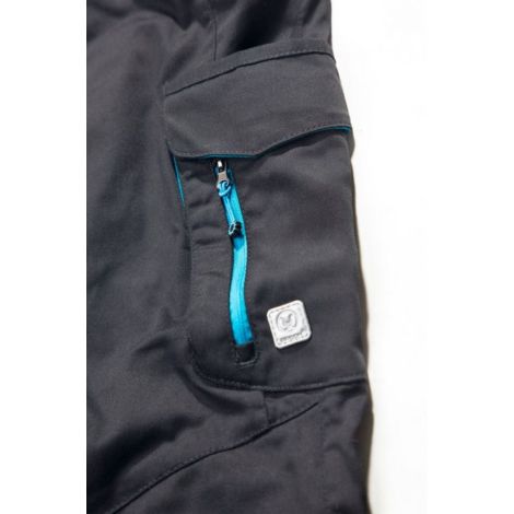 Spodnie do pasa FLORET - czarno-niebieski - 4