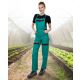 Spodnie ogrodniczki COOL TREND damskie - zielono-czarny - 4
