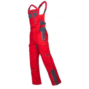 Spodnie ogrodniczki VISION 03 - czerwono-szary - 183-190cm - 2