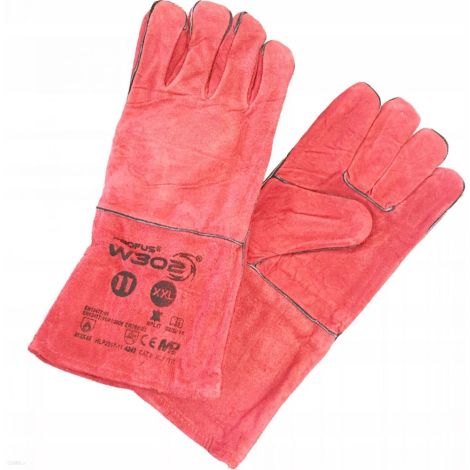 Rękawice spawalnicze W302 - czerwone -11 - 3