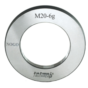 Sprawdzian gwintowy pierścieniowy nieprzechodni NOGO 6g DIN13 M6 x 1,0 mm - TruThread kod: R MI 00006 100 6G NR