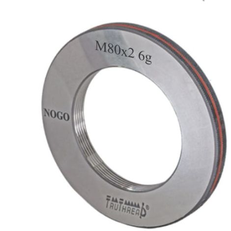 Sprawdzian pierścieniowy do gwintu NOGO 6G DIN13 M80 x 6 mm - TruThread kod: R MI 00080 600 6G NR