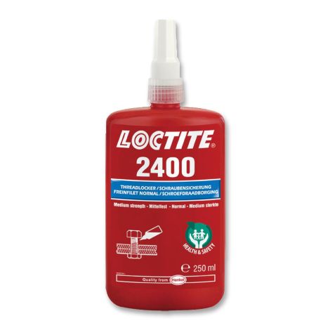 Loctite 2400 - 250 ml Klej anaerobowy o średniej wytrzymałości do gwintów zakres od M6 do M36 kod: 1947403