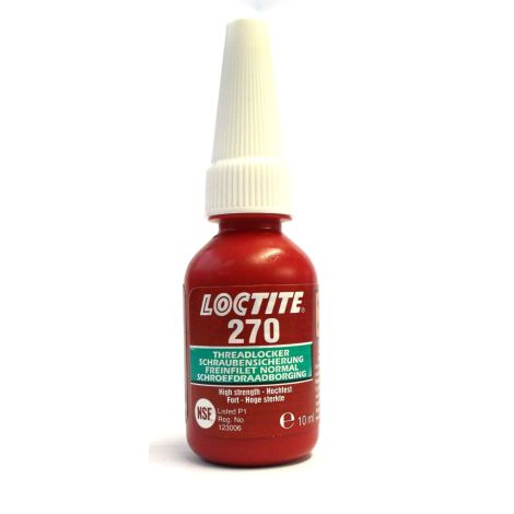 Loctite 270 -  10 ml Klej anaerobowy o wysokiej wytrzymałości do gwintów zakres do M20  NSF kod: 1918994