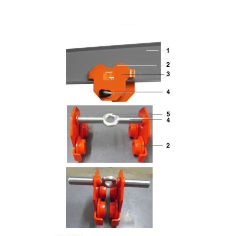 Wózek z maksymalnym udźwigiem 1 t RFW 1 Unicraft kod: 6171701 - 2