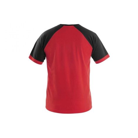 Koszulka CXS OLIVER męska - czerwono-czarny - 2