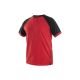 Koszulka CXS OLIVER męska - czerwono-czarny