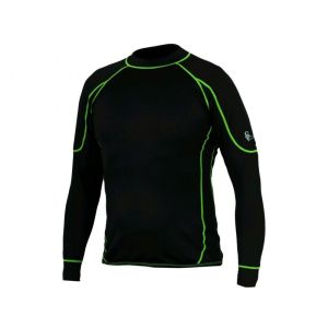 Koszulka CXS REWARD męska funkcjonalna dł. rękaw - czarno-zielony - 2