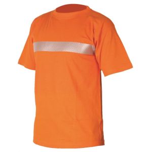 Koszulka z pasem odblaskowym XAVER - pomarańczowy