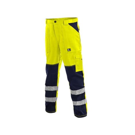 Spodnie do pasa CXS NORWICH męskie ostrzegawcze - żółto-niebieski
