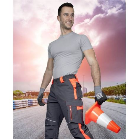 Spodnie robocze do pasa z miejscem na nakolanniki Neon Ardon kolor szaro-czerwony wersja standardowa 176-182 cm - 2