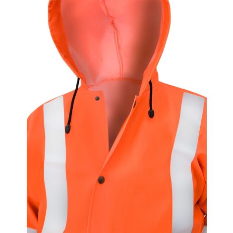 Płaszcz wodoochronny ostrzegawczy AJ model 106/R - pomarańczowy - 4