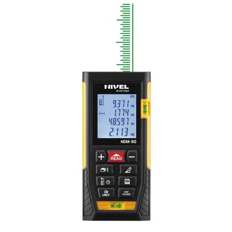 Dalmierz z zieloną wiązką o zasięgu 90 m -  HDM-9G Nivel System kod: HDM-9G - 2