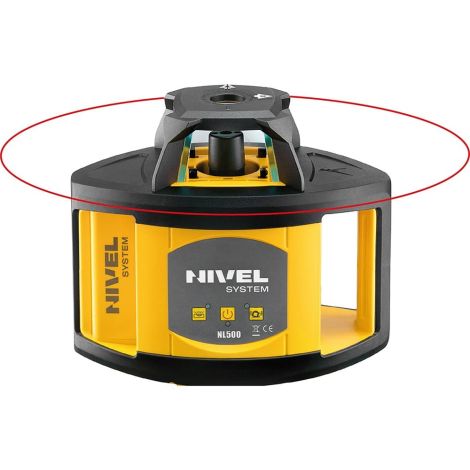 Zestaw laser obrotowy  o zasięgu 500 m (średnica ) z czujnikiem cyfrowym + statyw + łata laserowa -  Nivel System kod: NL500 DIGITAL set SJJ1 LS24 - 2