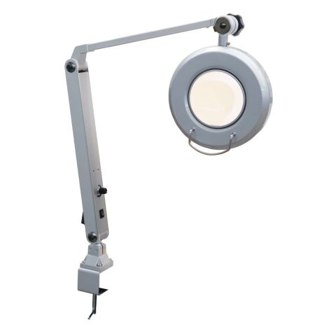 Lampa maszynowa 14 W ( 230 V / 50 Hz) o długości ramienia 830 mm, z lupą z powiększeniem optycznym x 1,5  - LED MBLV Optimum, kod: 3351090
