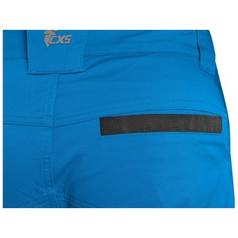 Męskie spodnie robocze z trwałego elastycznego materiału CXS Solis Flex Canis  wariant skrócony rozmiar 170-176 cm kolor niebiesko-czarne - 7