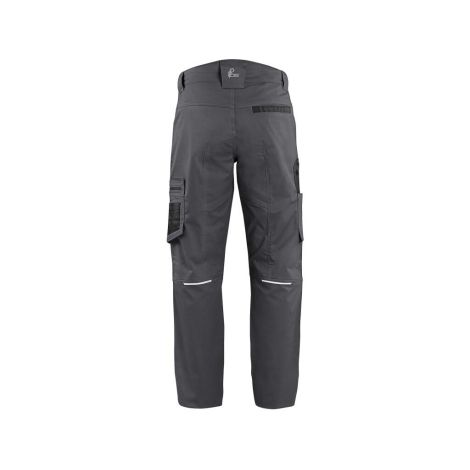 Męskie spodnie robocze z trwałego elastycznego materiału CXS Solis Flex Canis  wariant skrócony rozmiar 170-176 cm kolor szaro-czarne - 2