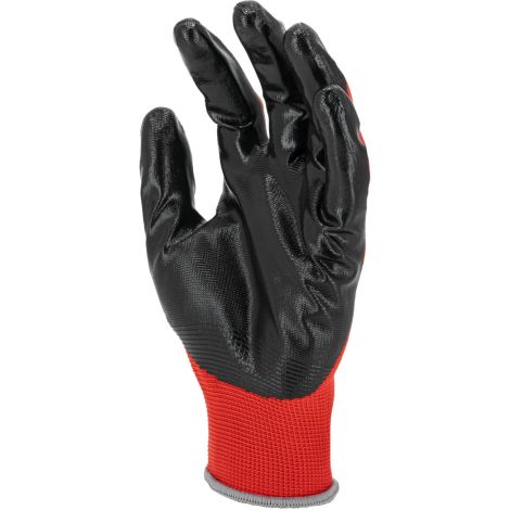 Rękawice ochronne powlekane nitrylem 12 par czerwone Lahi Pro L2219 - 5
