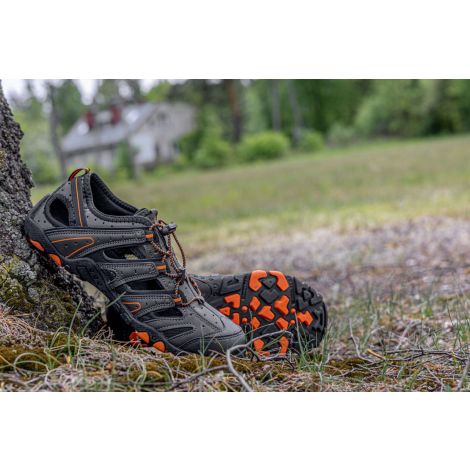 Sandały robocze trekkingowe lekkie przewiewne czarno-pomarańczowe Lahti Pro L30610 - 4