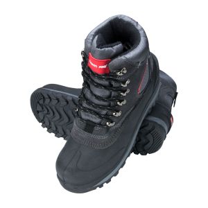Śniegowce buty zimowe wysokie z futerkiem szaro-czerwone OXFORD Lahti Pro L30801