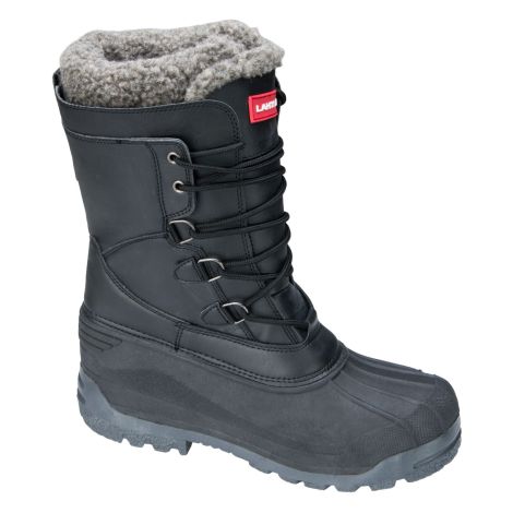 Śniegowce buty zimowe wysokie z futerkiem ze skóry syntetycznej czarno-szare Lahti Pro L30802 - 2
