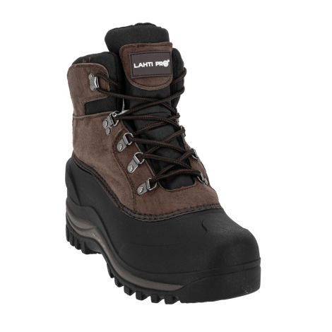 Śniegowce buty zimowe ze skóry syntetycznej brązowe Lahti Pro L30804 - 3