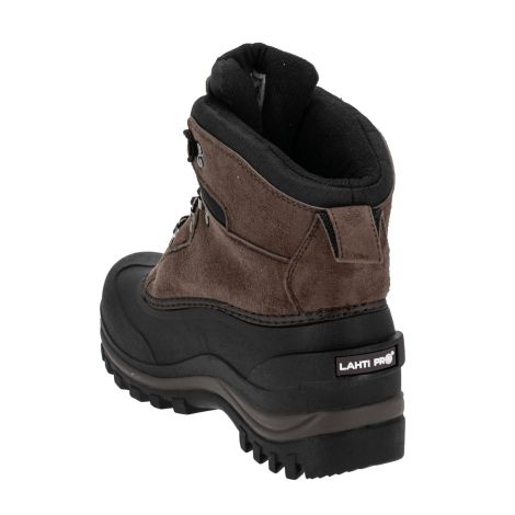 Śniegowce buty zimowe ze skóry syntetycznej brązowe Lahti Pro L30804 - 4