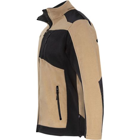 Bluza polarowa robocza ze wzmocnieniami beżowo-czarna ring-spun L40119 - 3