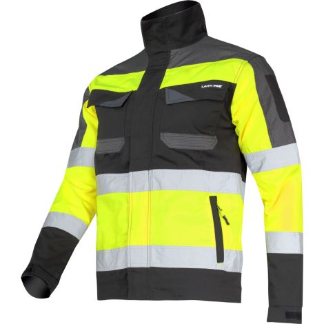 Kurtka robocza ostrzegawcza czarno-żółta slim fit Lahti Pro L40411