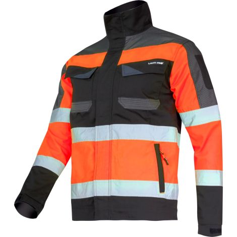 Kurtka robocza ostrzegawcza czarno-pomarańczowa slim fit Lahti Pro L40412