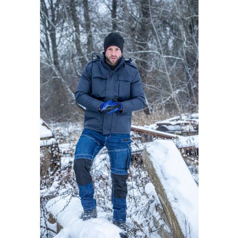 Spodnie jeansowe robocze z dodatkiem stretchu i wzmocnieniami slim fit Lahti Pro L40510 - 5