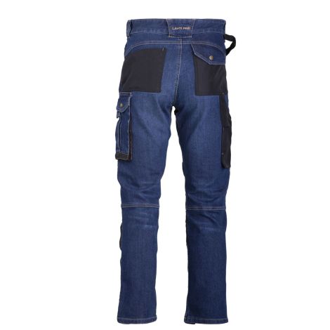 Spodnie jeansowe robocze z dodatkiem stretchu i wzmocnieniami slim fit Lahti Pro L40510 - 2