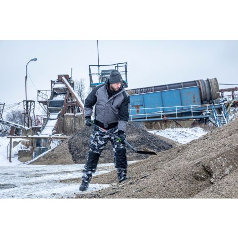 Bojówki spodnie robocze z gumką w pasie moro slim fit Lahti Pro L40514 - 6