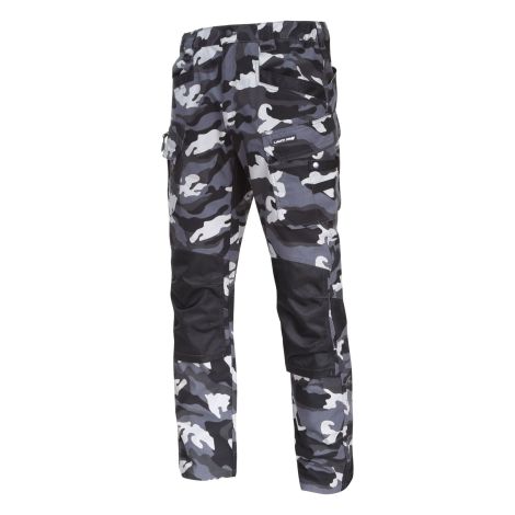 Bojówki spodnie robocze z gumką w pasie moro slim fit Lahti Pro L40514