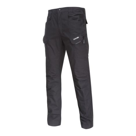 Bojówki spodnie robocze z gumką w pasie czarne slim fit Lahti Pro L40515