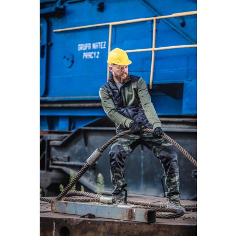 Bojówki spodnie robocze z gumką w pasie moro slim fit Lahti Pro L40519 - 2