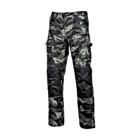 Bojówki spodnie robocze z gumką w pasie moro slim fit Lahti Pro L40519