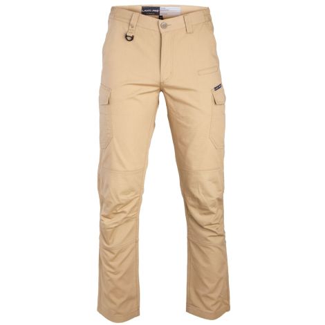Spodnie bojówki robocze ze wzmocnieniami beżowe slim fit Lahti Pro L40521
