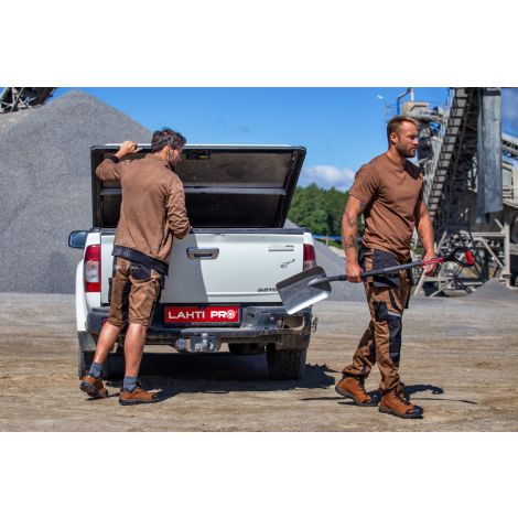 Spodnie robocze wzmacniane brązowo-czarne slim fit Lahti Pro L40522 - 5