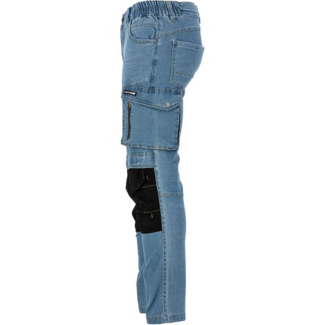 Spodnie robocze jeansowe z dodatkiem stretchu i wzmocnieniami slim fit Lahti Pro L40547 - 5