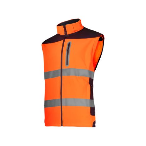 Kurtka robocza ostrzegawcza wodoodporna softshell z odpinanymi rękawami pomarańczowa Lahti Pro L40922 - 2