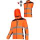 Kurtka robocza ostrzegawcza wodoodporna softshell z odpinanymi rękawami pomarańczowa Lahti Pro L40922 - 4