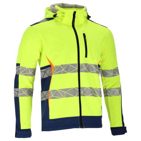 Kurtka robocza ostrzegawcza wodoodporna softshell żółta Lahti Pro L40944
