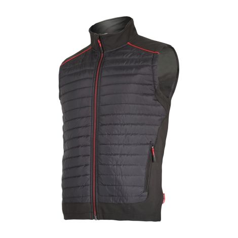 Bezrękawnik ocieplany wodoodporny softshell czarno-czerwony Lahti Pro L41310