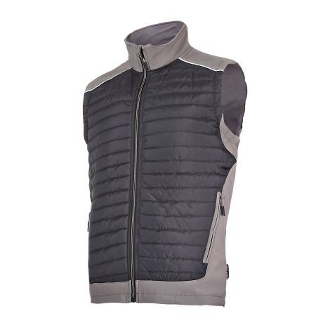 Bezrękawnik ocieplany wodoodporny softshell czarny-khaki Lahti Pro L41311